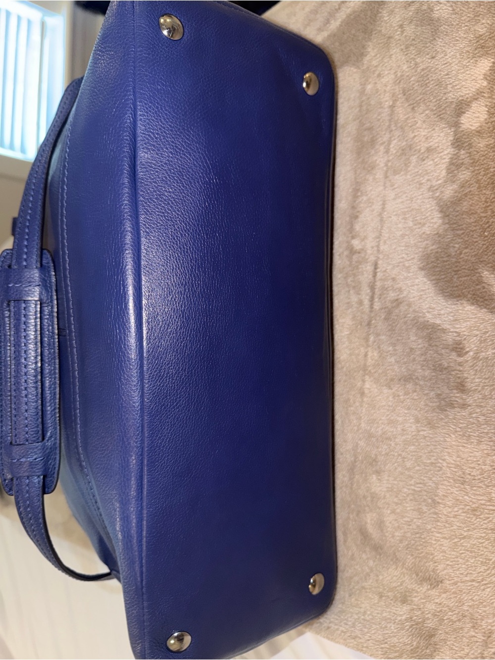Coach Park Carryall Blue Leather and Emerald lining. - Picture 5 of 13